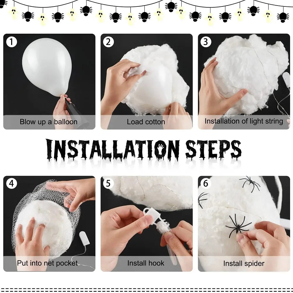 Hanging Spider Egg Sac Light