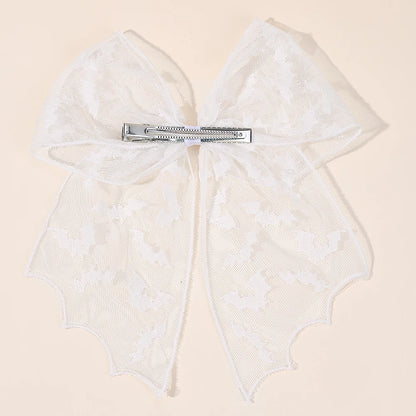 Barrettes chauve-souris effrayantes avec voile en dentelle – Glamour gothique pour Halloween
