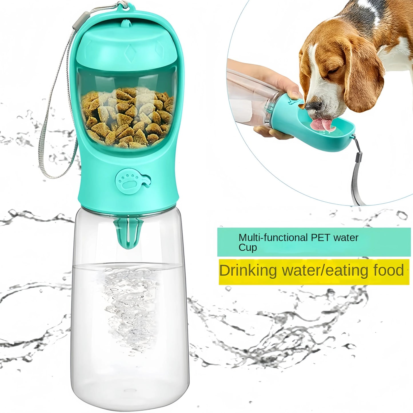 Pawsitive Hydration: The Ultimate On-the-Go Pet Bottle & Food Dispenser