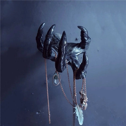 Creepy witch hand wall decoration for Halloween
