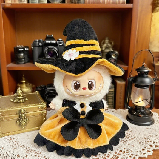 Para muñeca labubu Ropa de Halloween Accesorios Ropa de vestir Para 15-17cm Ropa labubu Traje de calabaza de Halloween Accesorios