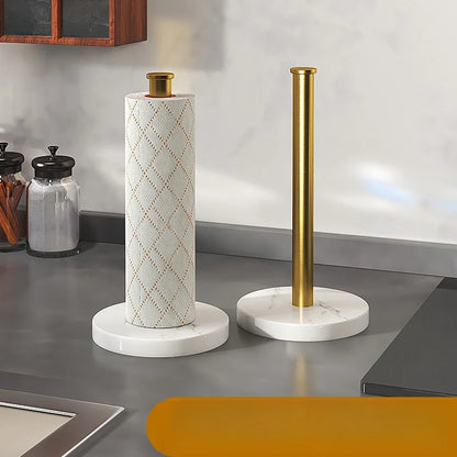 MarbleFlow: Elegant Vertical Paper Towel Holder for Modern Kitchens