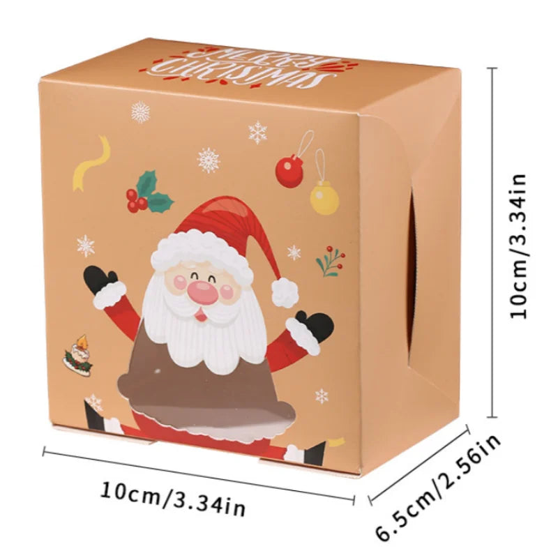 8/24 boîtes pliables assorties pour pommes et friandises de Noël