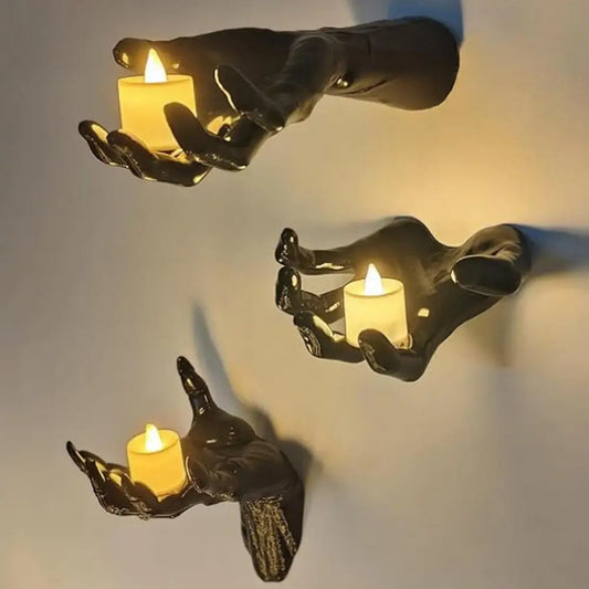 Gothic devil hand wall sculpture for Halloween decoration
