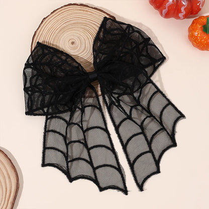 Barrettes chauve-souris effrayantes avec voile en dentelle – Glamour gothique pour Halloween