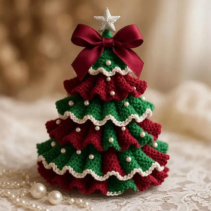 Unique Christmas Ornament: Premium Crochet Tree - Ideal Gift and Cosy Home Accent