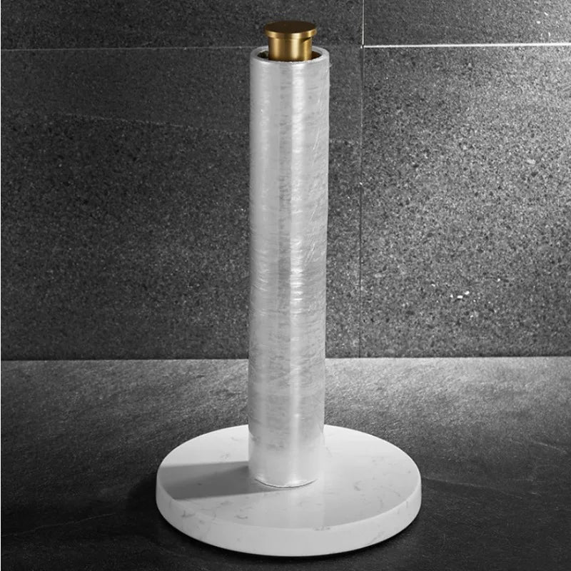 MarbleFlow: Elegant Vertical Paper Towel Holder for Modern Kitchens