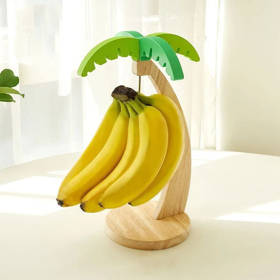 Banana Wooden Holder with Banana Tree Design (35.5 cm)