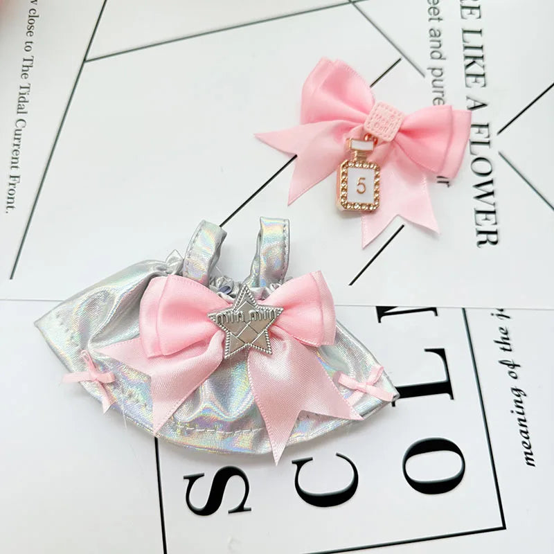 Labubu Doll Clothes – Cute Pink Skirt with Star Outfit