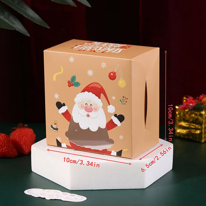 8/24 boîtes pliables assorties pour pommes et friandises de Noël