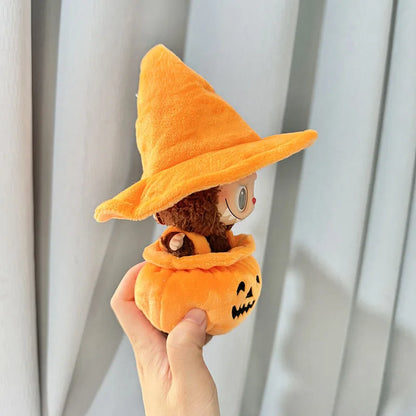 Labubu I -  II Dolls Halloween Outfit – Cute Pumpkin Party Costume for 15–17cm Plush Dolls