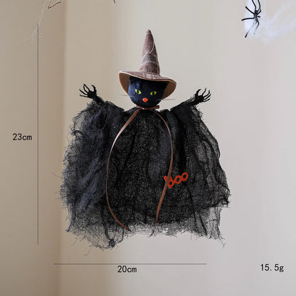 Halloween Pendants: Cat, Witch & Pumpkin