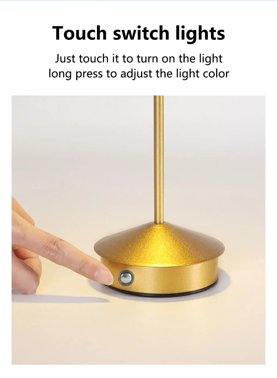 Lampe LED minimaliste : variateur tactile 3 couleurs pour créer une ambiance