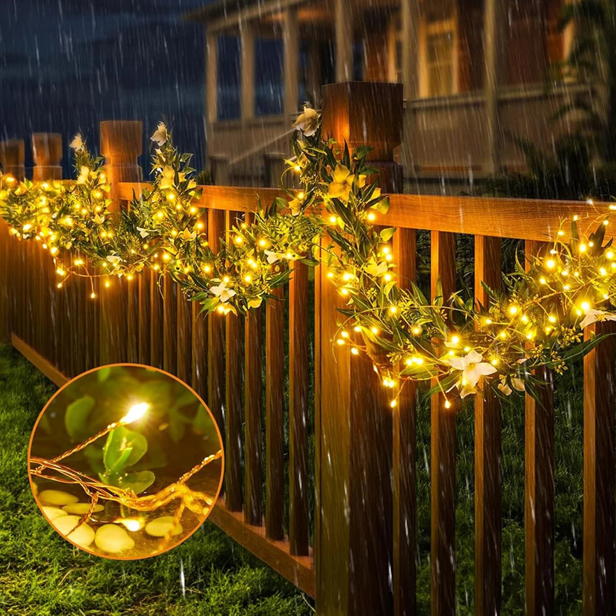 Premium LED Cluster String Lights (30M-50M): 8 Modes for Christmas