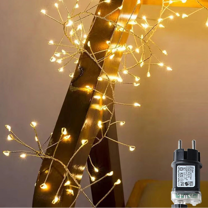 Premium LED Cluster String Lights (30M-50M): 8 Modes for Christmas