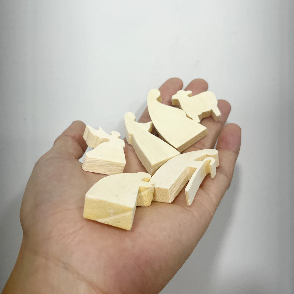 Minimalist Wooden Nativity Set