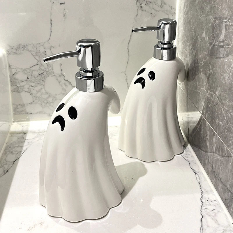 Ceramic Soap Dispenser – Large Capacity Halloween-Themed Bathroom Decor