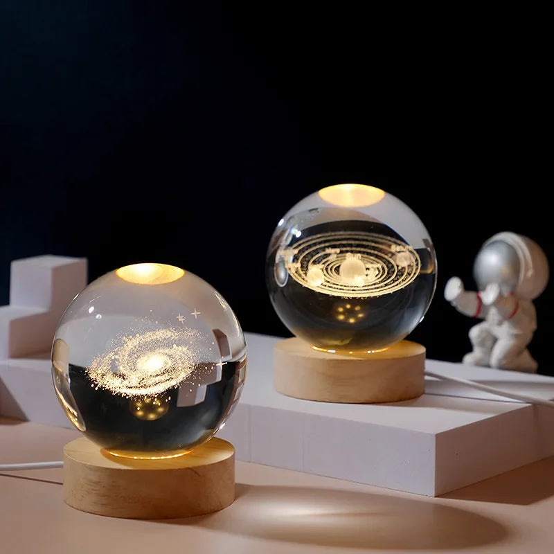 Statement Gift: Elegant 8cm Crystal Ball USB Desk Lamp