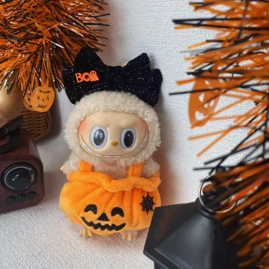 Labubu 15–17cm Doll Halloween Costume – Adorable Pumpkin Outfit for Collectors