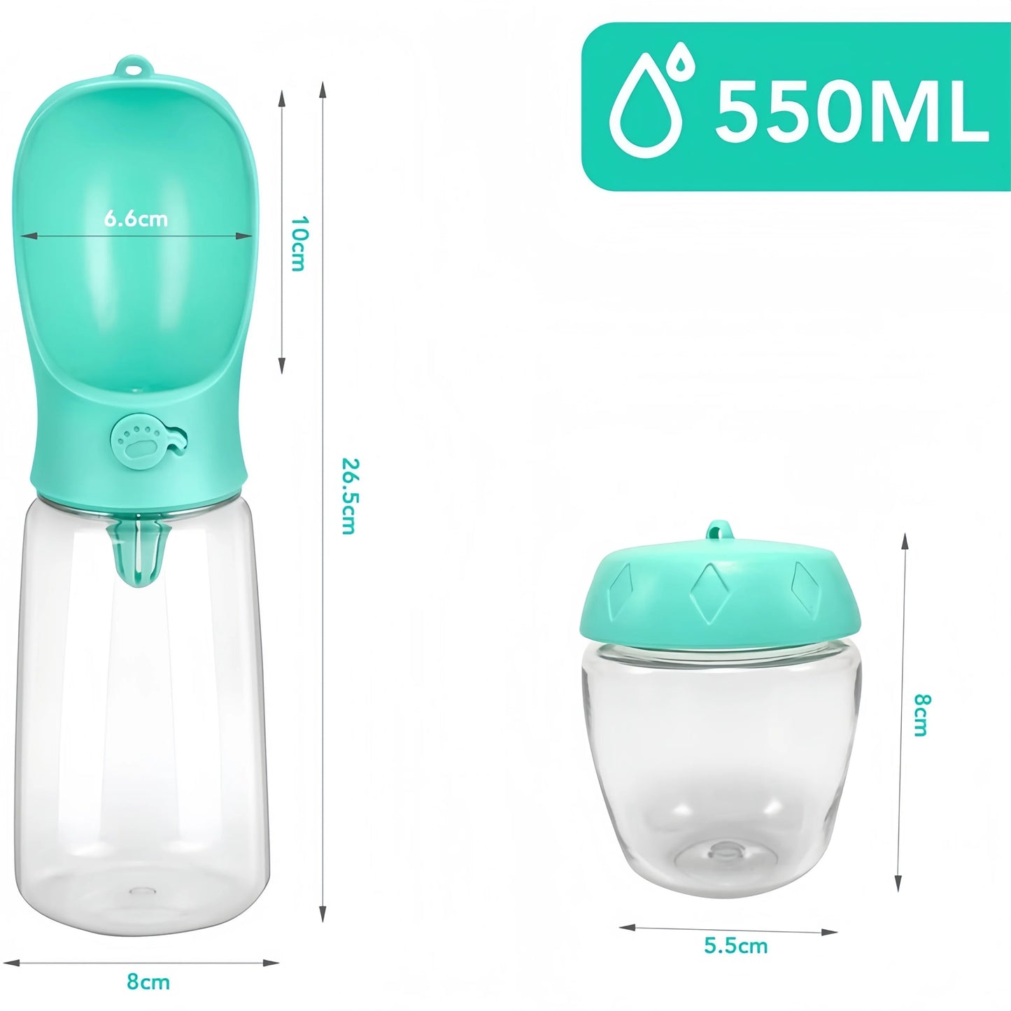 Pawsitive Hydration: The Ultimate On-the-Go Pet Bottle & Food Dispenser