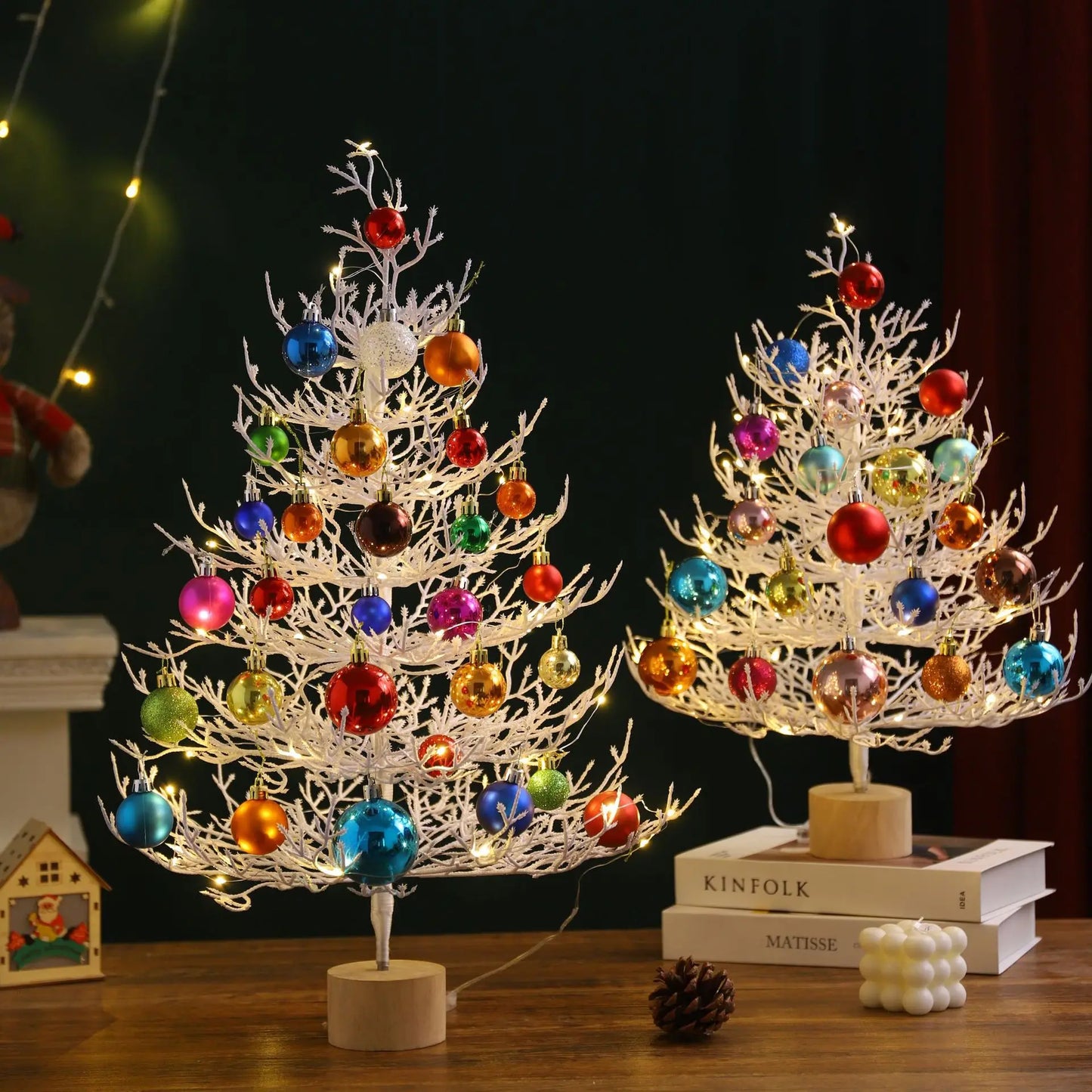 White Simulation LED Twig Christmas Tree