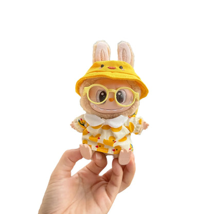Labubu 17cm Doll Outfit – Sitting Party Duck Costume