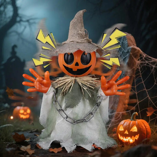 Animated pumpkin ghost walking decoration with sound and motion sensor Halloween Decor