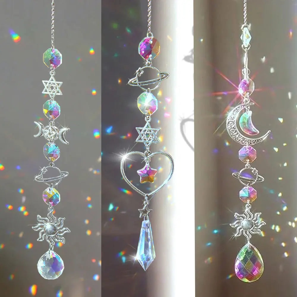 Crystal Suncatcher Pendant: Rainbow Maker & Solar Magic Décor