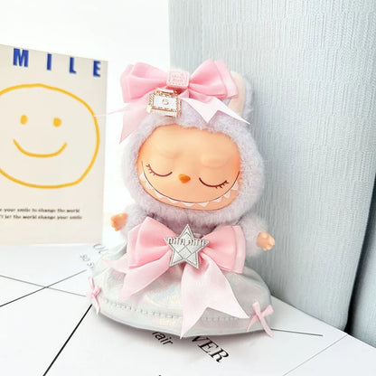 Labubu Doll Clothes – Cute Pink Skirt with Star Outfit
