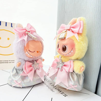 Labubu Doll Clothes – Cute Pink Skirt with Star Outfit
