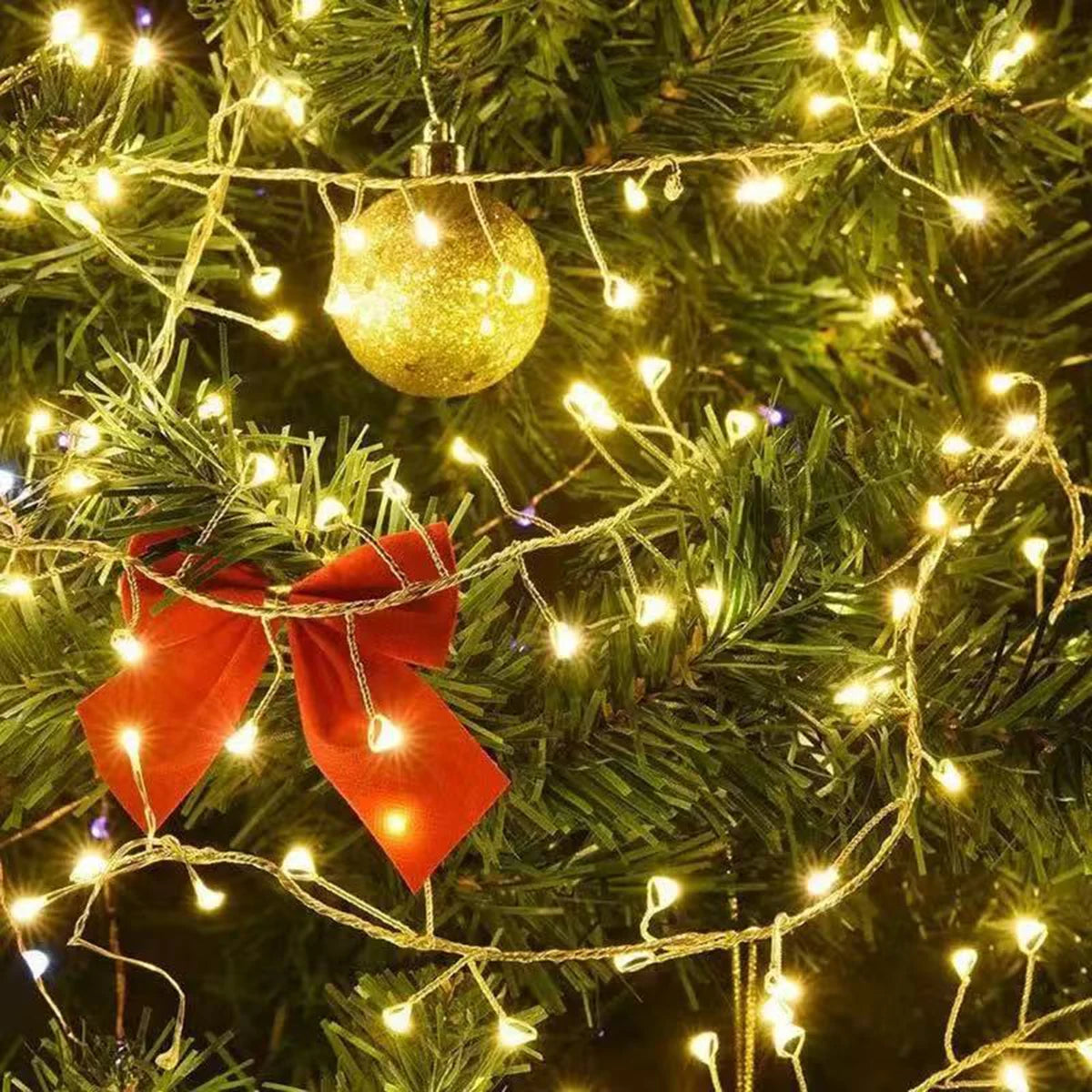 Premium LED Cluster String Lights (30M-50M): 8 Modes for Christmas