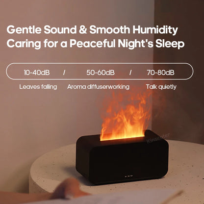 Aroma Diffuser Simulation Colorful Flame Air Humidifier Can add Essential Oil Timing Setting Ultrasonic Cool Mist Maker Fogger