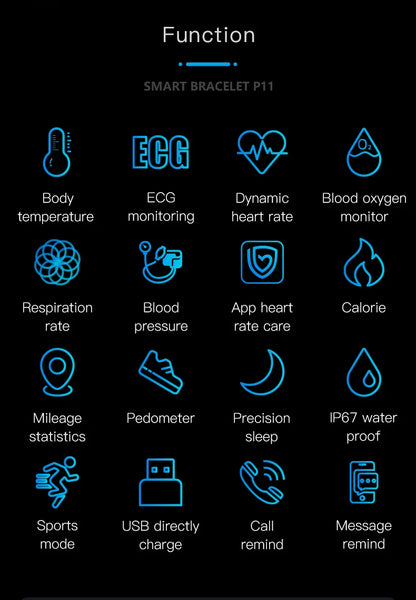 Advanced ECG+PPG Fitness Smartwatch – All-in-One Health Tracker for Men & Women